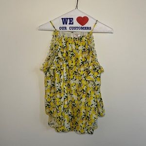 Parker cold shoulder lemon blouse small